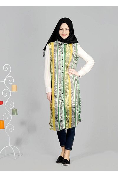 TRENDTESETTÜR Γυναικείο Πράσινο T 4777 Neptune Hijab Τουνίκ