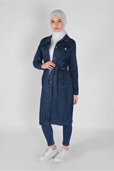 TRENDTESETTÜR Γυναικείο τζιν παντελόνι με στενό πόδι Navy Blue 2421