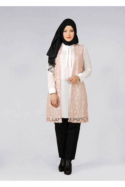 TRENDTESETTÜR Women's Powder T 4521 Ag 41 2-Piece Hijab Tunik