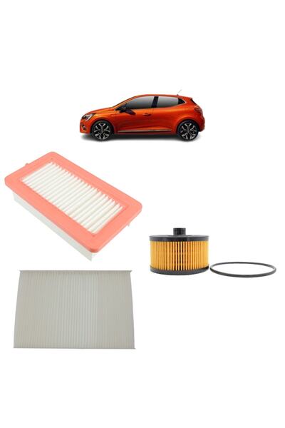 MAİS Renault Clio 5 3lü Filtre Bakım Seti 1.0 1.3 Tce 2019 Sonrası Kit1130a