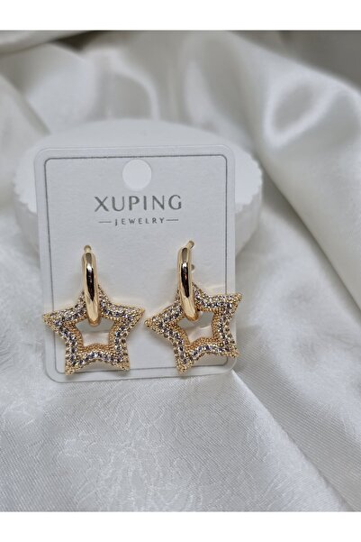 Merlina Xuping Çelik Yıldız küpe iki yönlü kullanım
