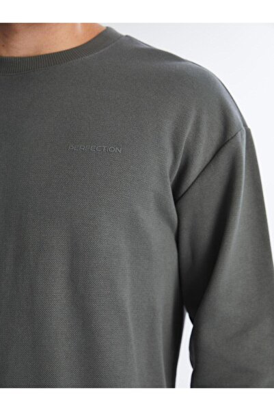 LC Waikiki XSIDE  Bisiklet Yaka Uzun Kollu Baskılı Erkek Sweatshirt