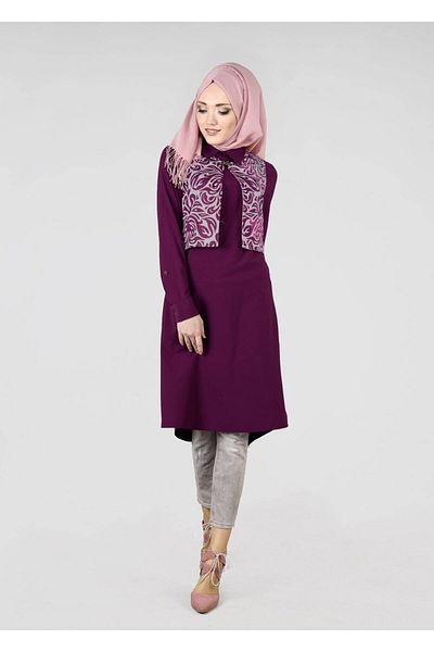 TRENDTESETTÜR Women's Plum T 4674 Almina271175 2-Piece Tunic