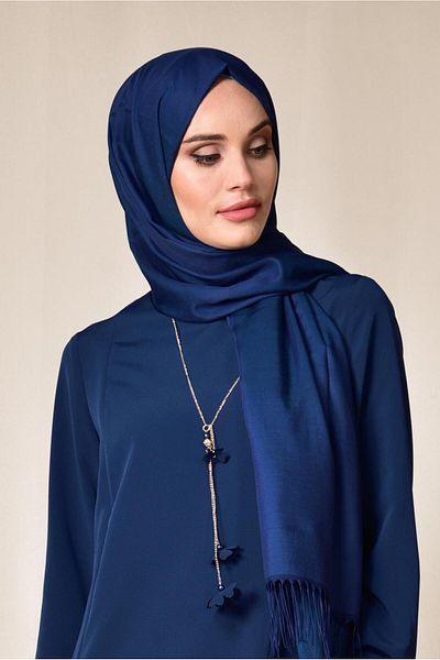 TRENDTESETTÜR Women's Navy Blue (A. NAVY BLUE) Asymmetric Cut Pendant Tunic T 4862