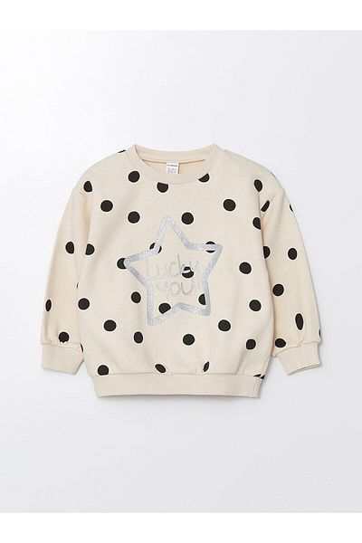LC Waikiki LCW Kids Crew λαιμόκοψη μακρυμάνικο εμπριμέ φούτερ για κορίτσια 2 τμχ