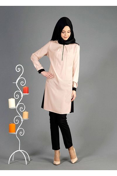 TRENDTESETTÜR Γυναικεία Πούδρα T 4836 Almeda Hijab Tunic