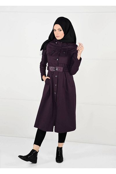 TRENDTESETTÜR Καμπαρντίνα με λεπτομέρεια ζώνης μοντέλου 1954