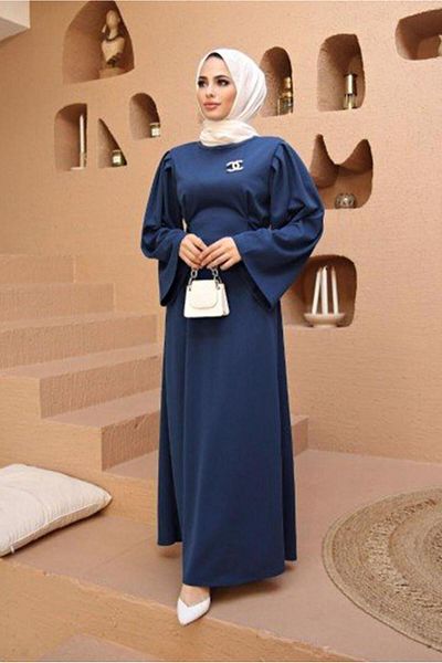 TRENDTESETTÜR Γυναικείο φόρεμα Navy Blue Loose Fit - INDIGO 60001
