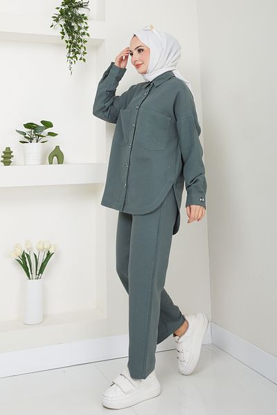 Pamuk Butik Γυναικείο Σετ Διπλό Gabardine με Παντελόνι