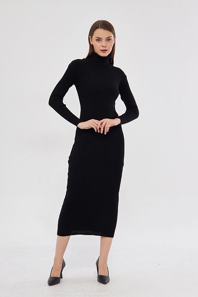 brako tekstil Rochie de damă înaltă, lungă, tricotată