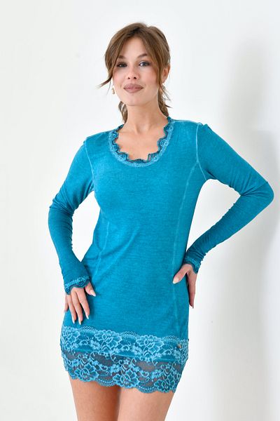 MAMAYAGA Bluză de damă din viscoză, cu mânecă lungă, curbă, elegantă, tunică