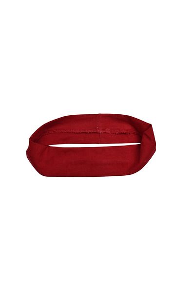 artı bir bodrum Red Combed Cotton Headband - Non-Slip Design