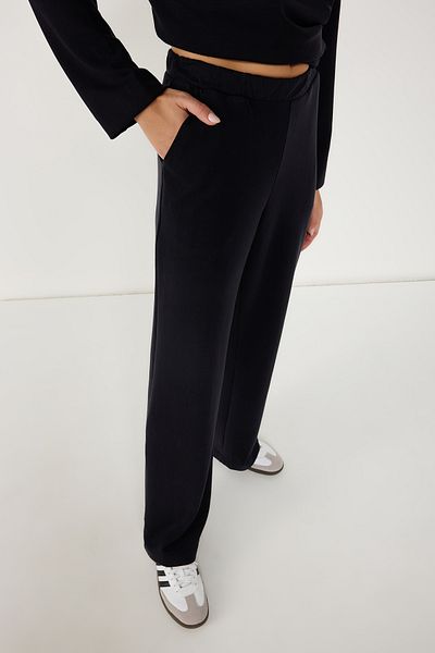 No Matter What Cotton Wide-Leg Trousers