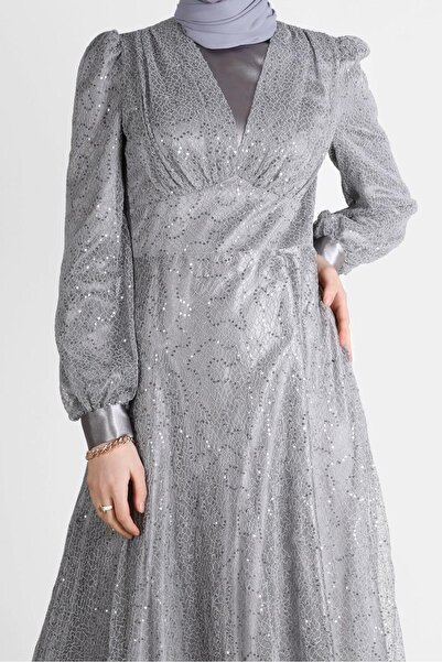 Alvina FİLE PAYET EVENING DRESS 50244