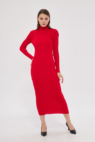 brako tekstil Rochie de damă înaltă, lungă, tricotată