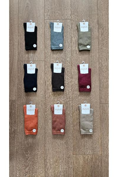 Aytuğ Aytuğ 9 Pairs Women's Bamboo (Multicolor) Flat Socks - 43000-9