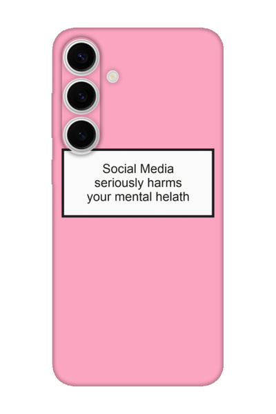 frondcase حافظة لهاتف سامسونج S24 FE وسائل التواصل الاجتماعي باللون الوردي