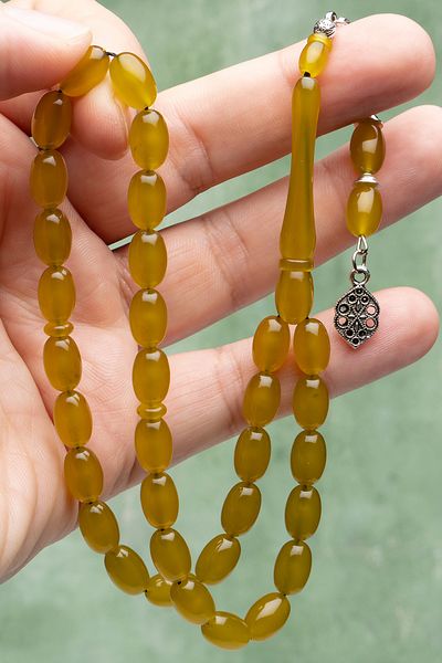 OTTOTESBİH Cadou pentru bărbați Capsule Cut Dust Amber Tasbih