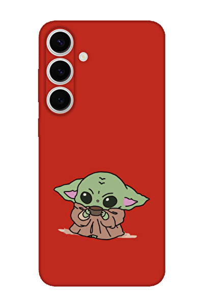 frondcase حافظة هاتف سامسونج S24 FE بيبي يودا باللون الأحمر