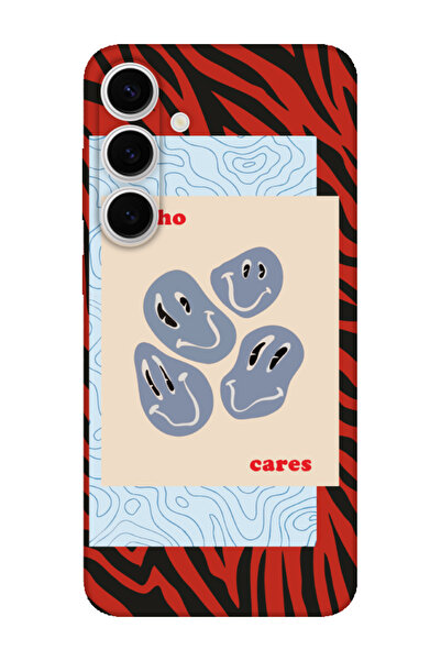 frondcase حافظة هاتف سامسونج S24 FE Zebra Who Cares باللون الأحمر