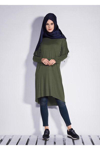 TRENDTESETTÜR T 4345 Model Knitted Viscon Tunic