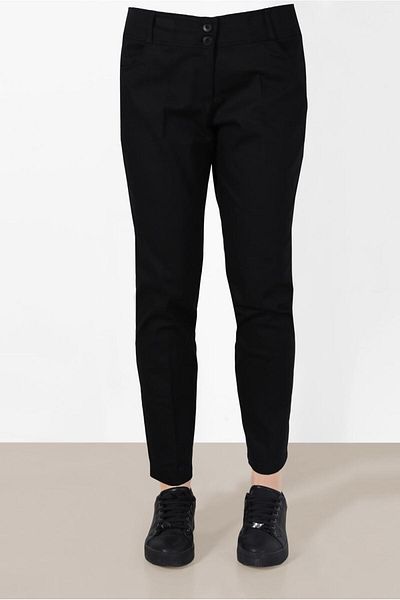 TRENDTESETTÜR Women's Black Classic Cut Trousers 70135