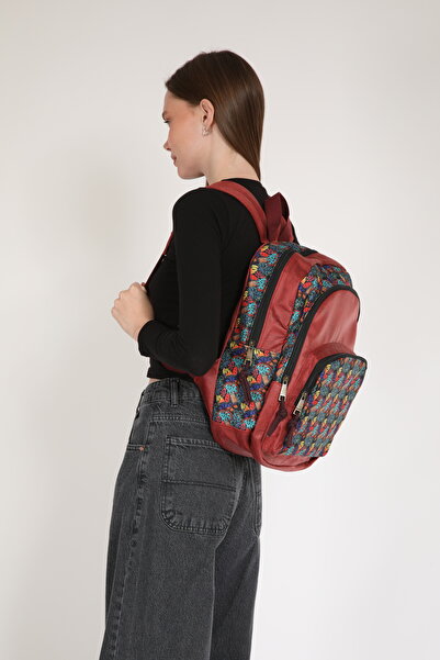 Street Bag Etnik Otantik Bohem Su Geçirmez 3 Bölmeli Geniş Ortopedik Sırt Çantası