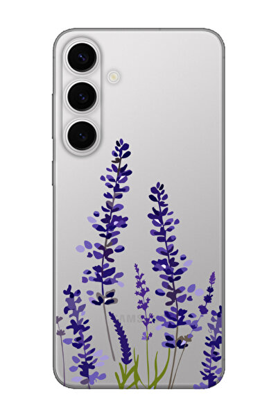 frondcase حافظة هاتف شفافة بنمط لافندر لهاتف سامسونج S24 FE