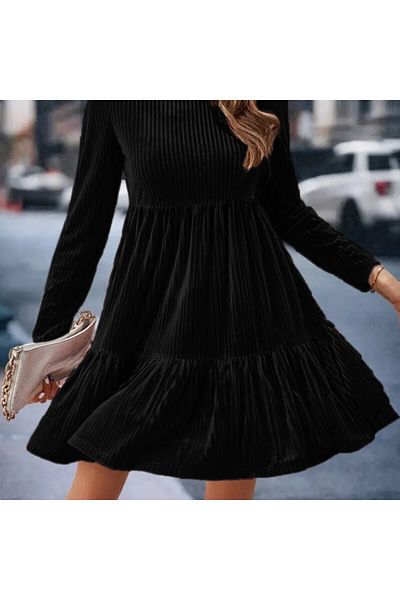 Viyamo Rochie elegantă, cu mâneci lungi, cu mâneci lungi, cu nervuri groase, sezon nou