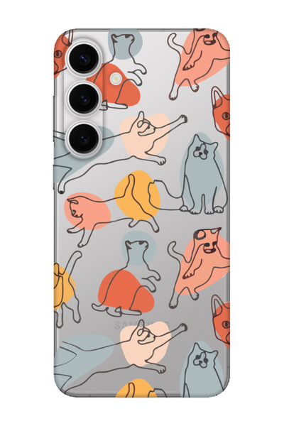 frondcase حافظة هاتف شفافة لهاتف سامسونج S24 FE على شكل قطة