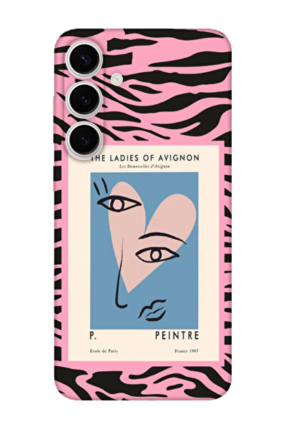 frondcase حافظة لهاتف سامسونج S24 FE زيبرا بيكاسو باللون الوردي