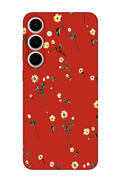 frondcase حافظة لهاتف سامسونج S24 FE باللون الأحمر الزهري