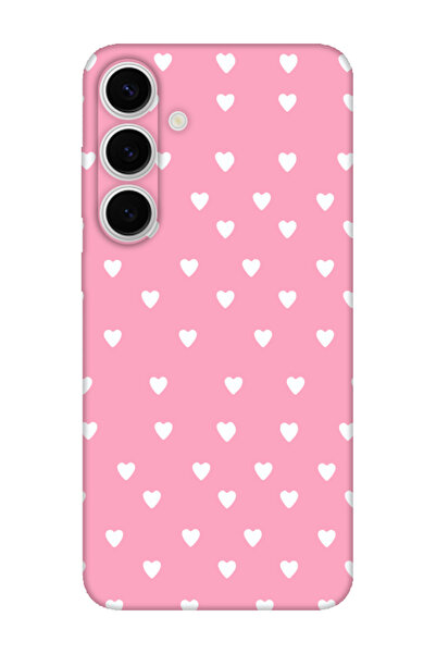 frondcase حافظة لهاتف سامسونج S24 FE قلوب صغيرة باللون الوردي