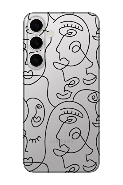 frondcase حافظة هاتف شفافة لهاتف سامسونج S24 FE Face Art