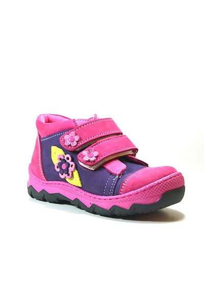 Onlo Ayakkabı Onlo Shoes BY.671 Γνήσιο Δερμάτινο Ροζ Velcro Ορθοπεδικές Κοριτσίστικες Μπότες