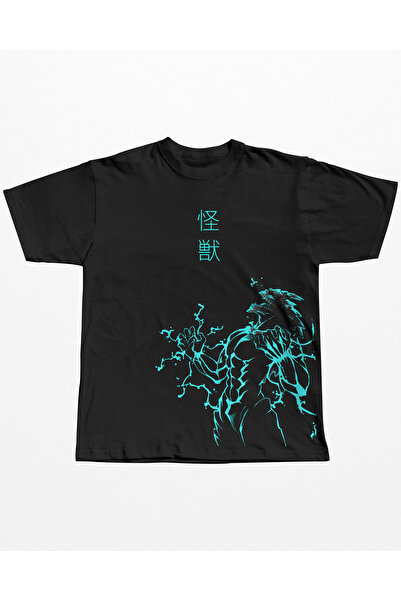 SHINOBIX تيشيرت كايجو رقم 8 هجوم كايجو كبير الحجم