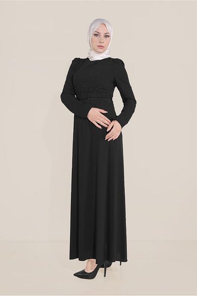 TRENDTESETTÜR Μαύρο γυναικείο φόρεμα Cino Crep - T 40586, 38/44