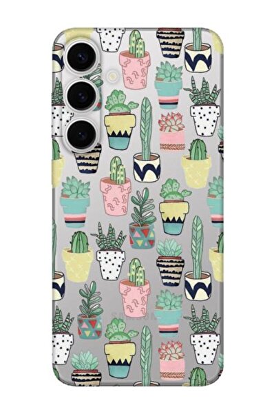 frondcase حافظة هاتف شفافة بنمط الصبار لهاتف سامسونج S24 FE