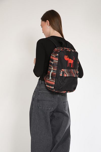 Street Bag Ethnic αδιάβροχο ορθοπεδικό σακίδιο πλάτης με μοτίβο Bohemian Cat - Θήκη Tablet