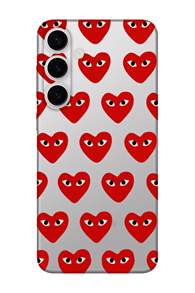 frondcase حافظة هاتف شفافة لهاتف سامسونج S24 FE عيون قلب