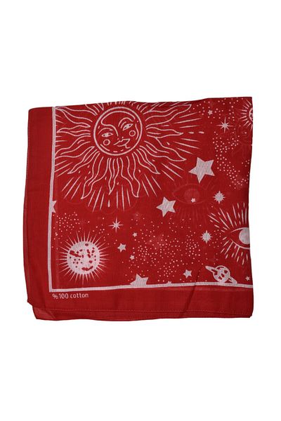artı bir bodrum Atmosphere Patterned Bandana - Square