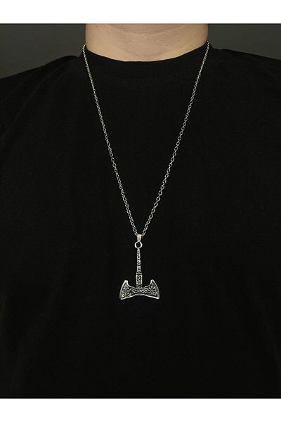 BSN Store Nordic Fashion Valknut Axe Figured Necklace