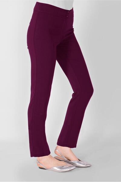 TRENDTESETTÜR Women's Claret Red (CORN) Skinny Leg Trousers 7594