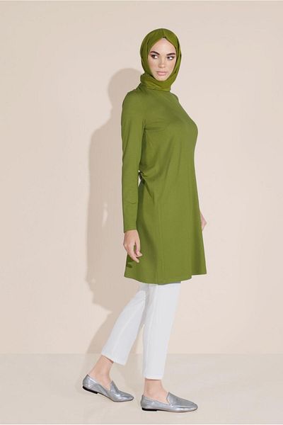 TRENDTESETTÜR Γυναικείο Πράσινο (OLIVE) Πλεκτό Τούνικ Βισκόζης 40825