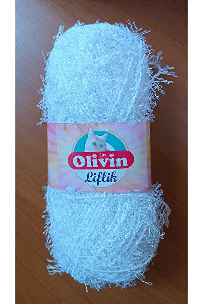 Müjde Tuhafiye Olivin Banyo Lif İpi- Saçaklı ip 100 Gram Beyaz