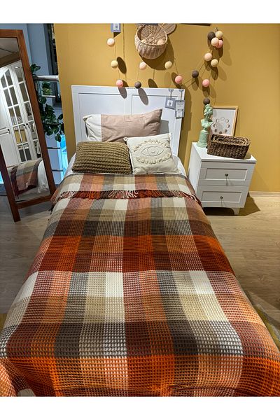 MaVaux Σειρά Sesli Comfort Μονή Βαμβακερή Κουβέρτα Σκοτσέ 150x200 1750gr