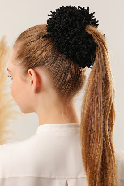 Melodi Scarf 5-Piece Slim Fit Hijab Knob Buckle - Black Scarf