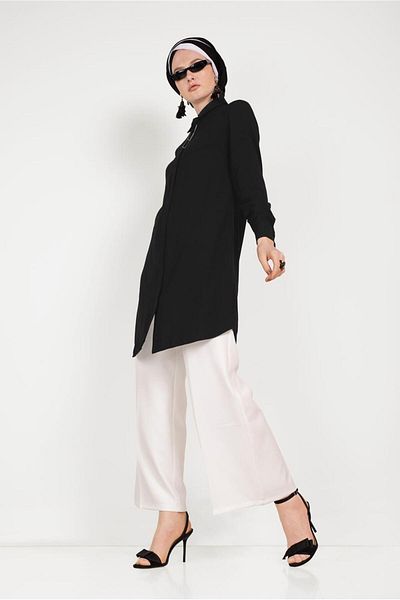 TRENDTESETTÜR Γυναικείο Κρεμ Παντελόνι Loose Leg 70054