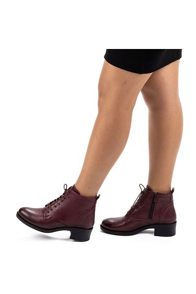 MixBrand Women's Genuine Leather Low Heel Daily Stylish Boots