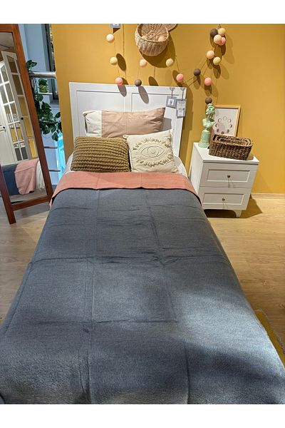 Sesli Bohemhouse Double Sided Two Colors Plain Cotton Thick Soft Oversize Blanket 1350Gr 150X200Cm